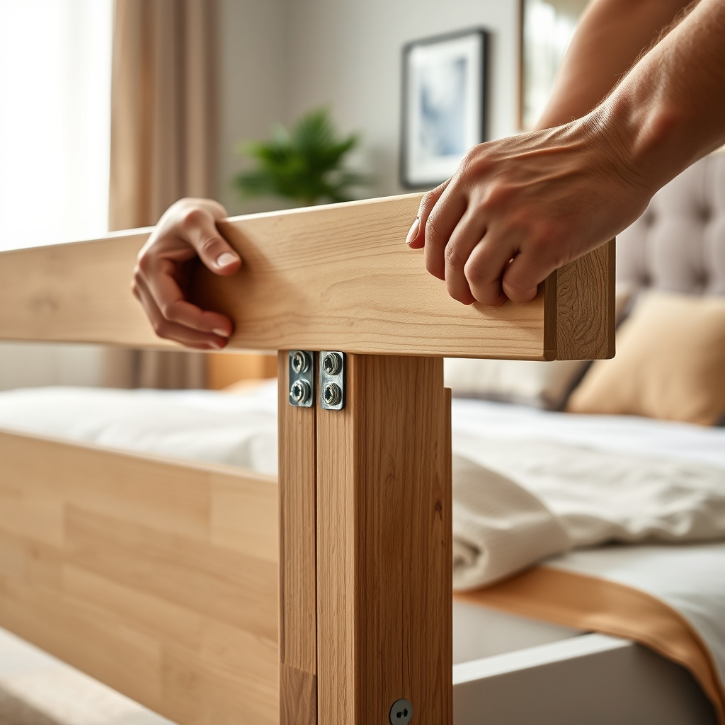 Bed frame with headboard - Illustration 2