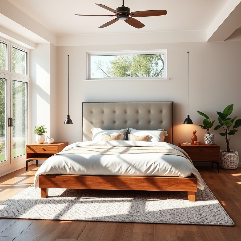 Bed frame with headboard - Illustration 1