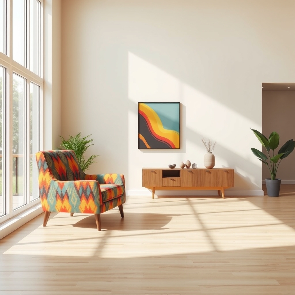 Bold pattern accent chair - Illustration 1