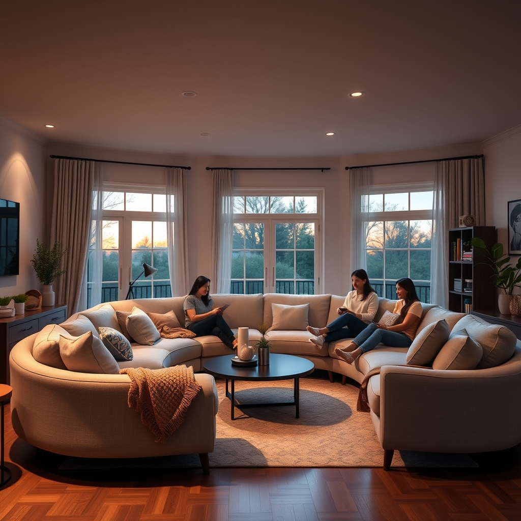 Curved sofa - Illustration 3