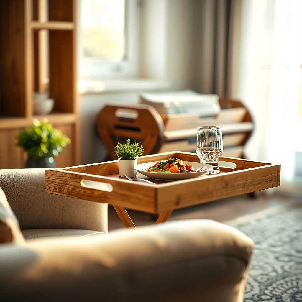 tv trays in action