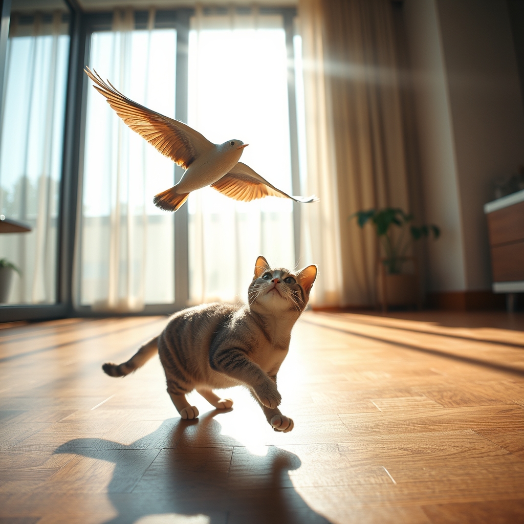 flying bird cat toy - Illustration 1