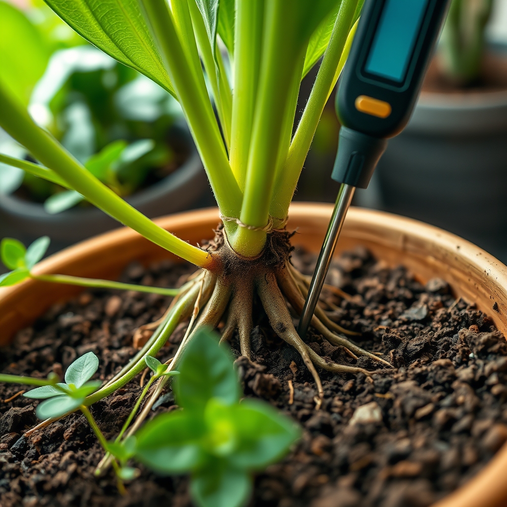 soil tester in action