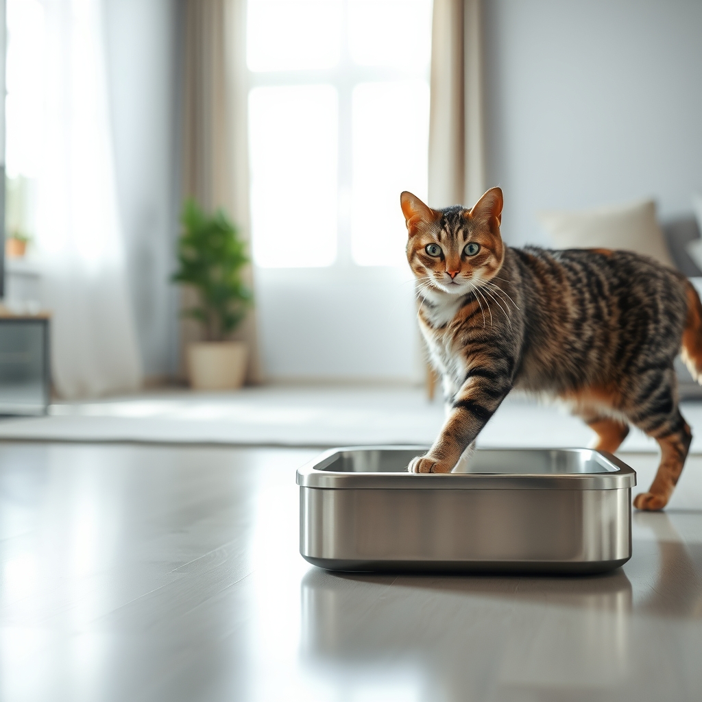stainless steel litter box - Illustration 1